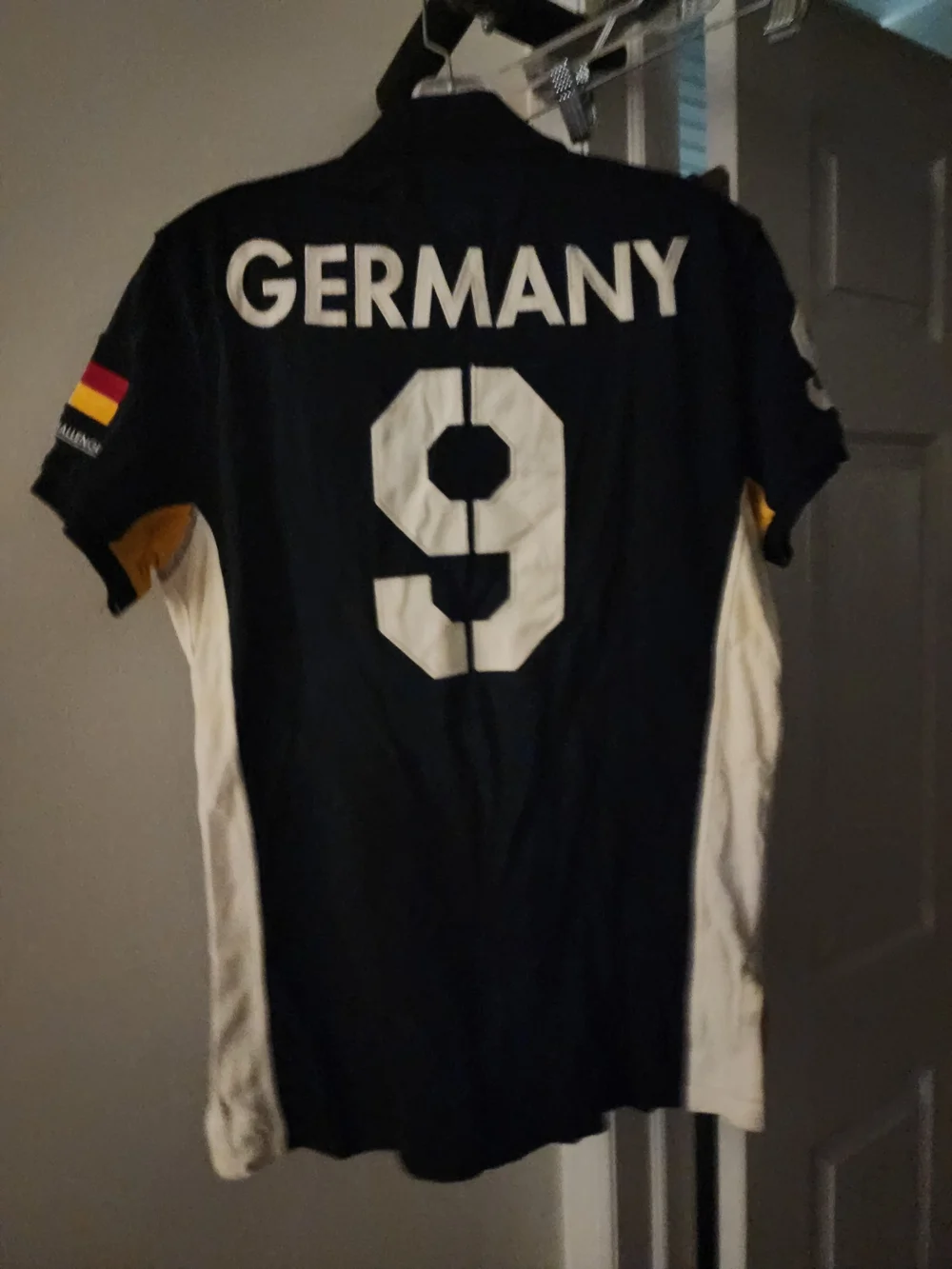 Ralph Lauren Navy and White 'Germany 9' Polo